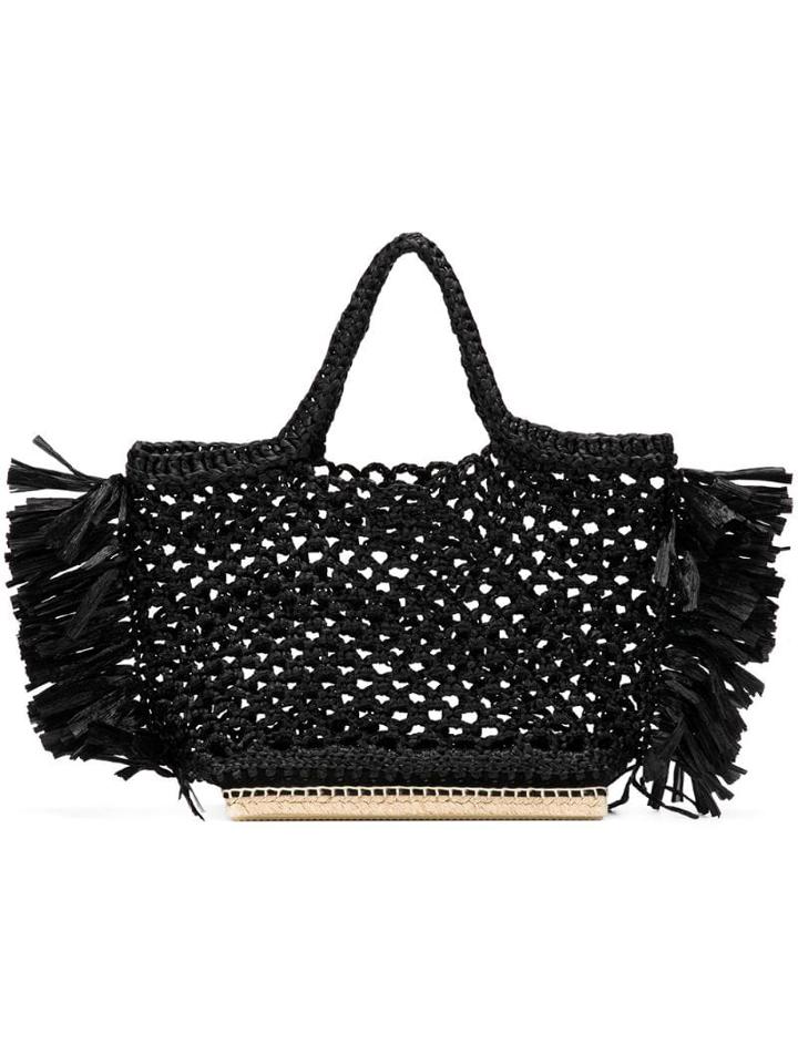 Altuzarra 'espadrille' Raffia Tote Small - Black