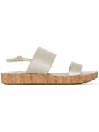Salvatore Ferragamo Platform Slingback Sandals - Metallic