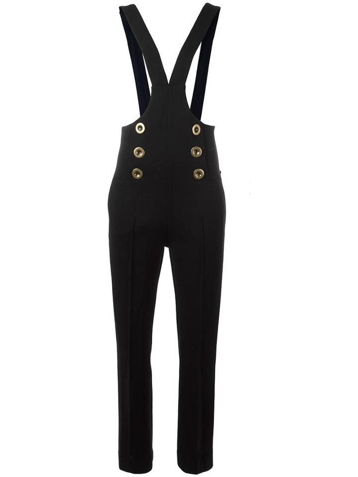 Chloé Straight Leg Dungarees, Women's, Size: 34, Black, Cotton/virgin Wool