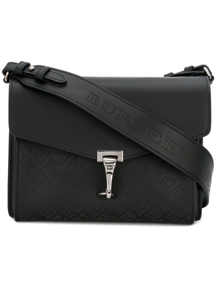 Burberry Small Perforated Logo Crossbody Bag - Black