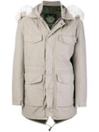 Mr & Mrs Italy Fur-trimmed Parka - Grey