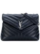 Saint Laurent - Large 'collège' Monogram Bag - Women - Calf Leather/metal (other) - One Size, Blue, Calf Leather/metal (other)