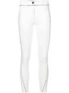 Elisabetta Franchi Contrast Piped Skinny Trousers - White