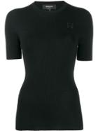 Rochas Knitted Round Neck Top - Black