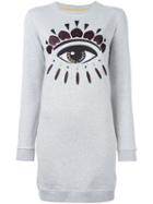 Kenzo 'eye' Sweatshirt Dress, Women's, Size: Large, Grey, Cotton