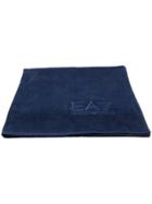 Ea7 Emporio Armani Logo Embroidered Towel - Blue