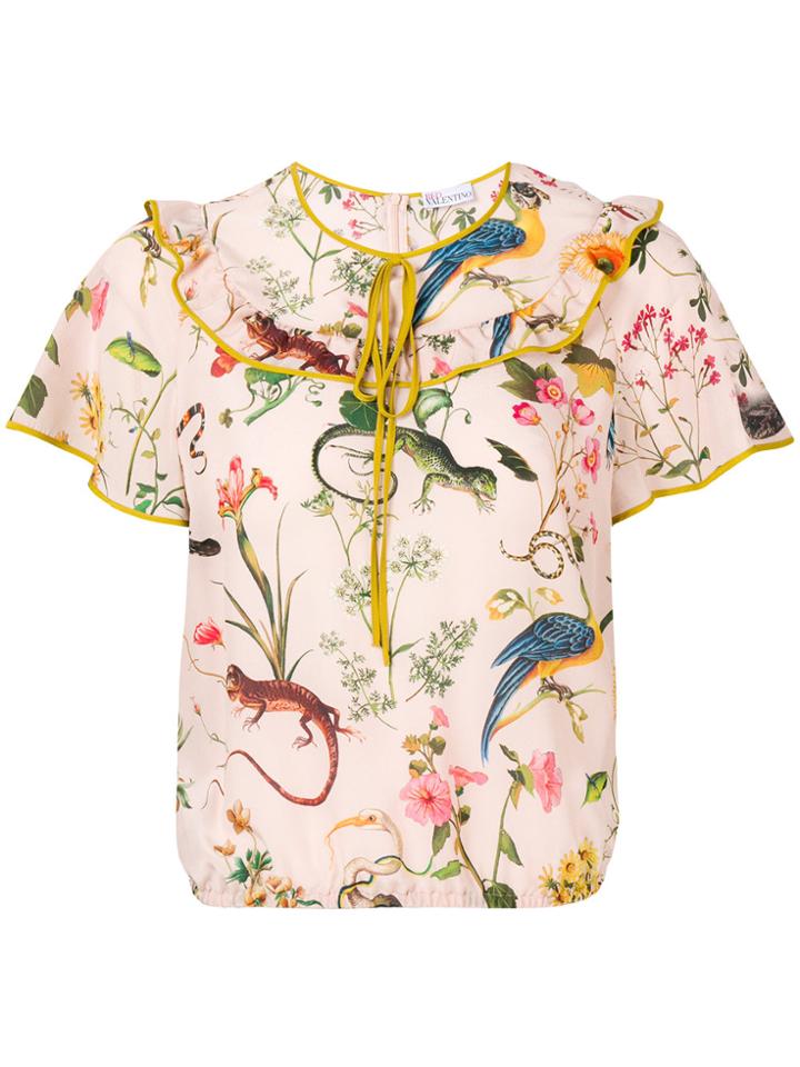 Red Valentino Printed Blouse - Pink & Purple