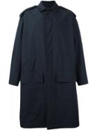 E. Tautz Car Raincoat, Men's, Size: Medium, Blue, Silk/cotton/wool