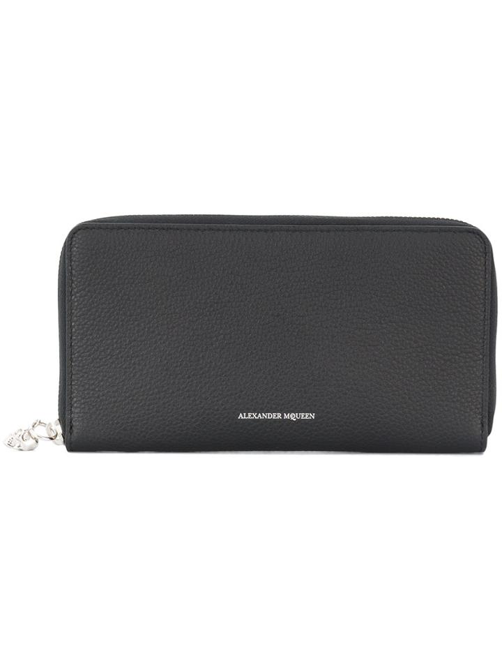 Alexander Mcqueen Zip-around Continental Wallet - Black