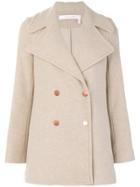 See By Chloé Double Breasted Coat - Nude & Neutrals