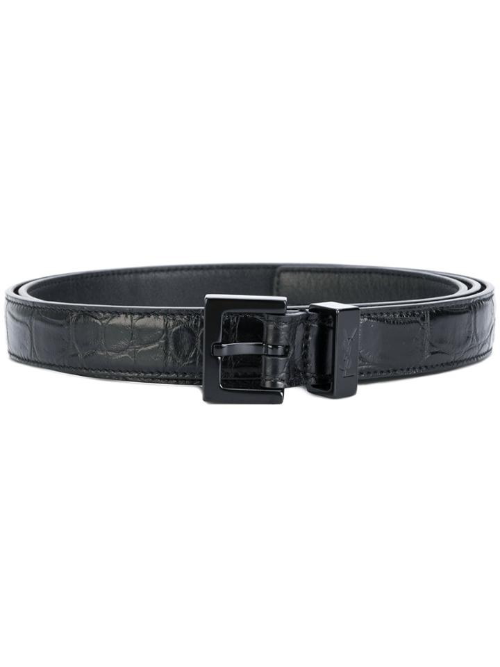 Saint Laurent Monogram Passant Belt - Black