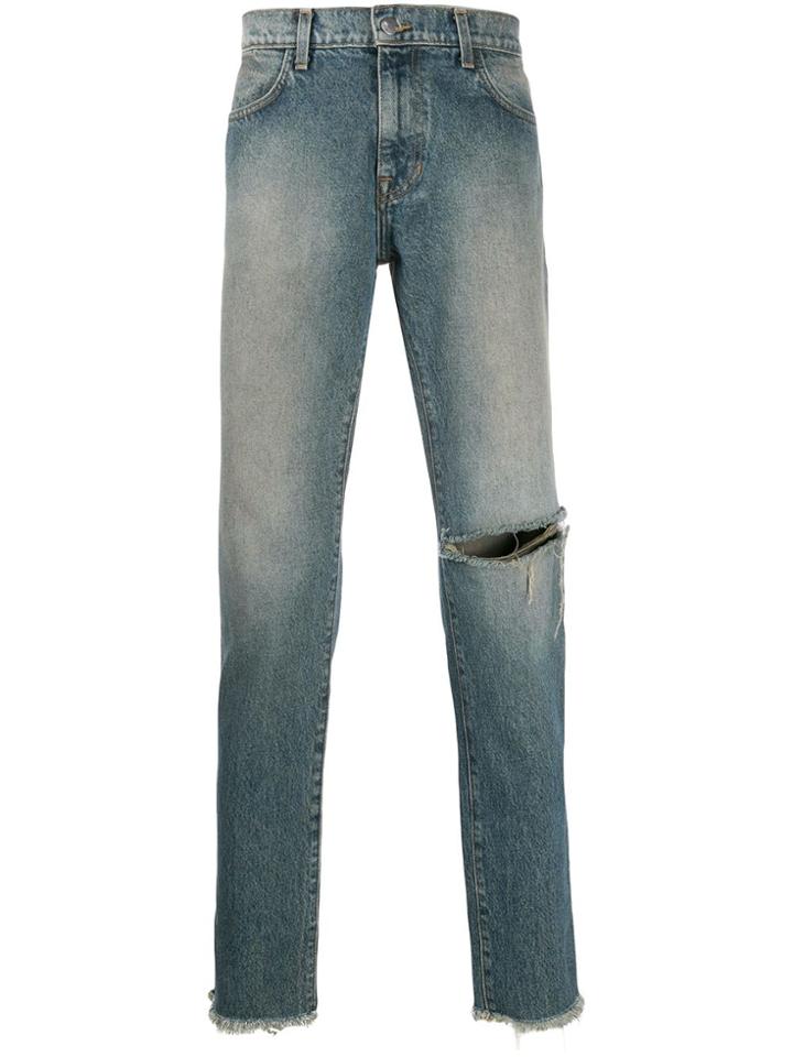 424 Stonewashed Mid Rise Jeans - Blue