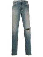 424 Stonewashed Mid Rise Jeans - Blue