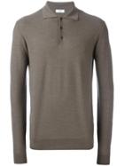 Fashion Clinic Polo Collar Jumper, Men's, Size: 50, Brown, Wool