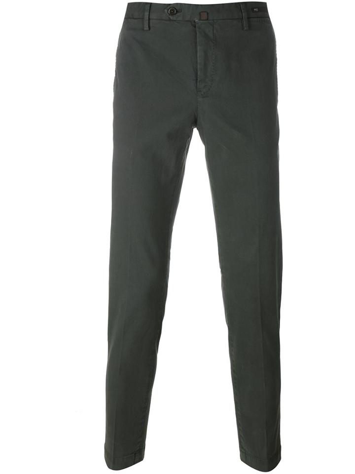 Pt01 Ankle Length Skinny Trousers, Men's, Size: 46, Grey, Cotton/spandex/elastane