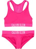 Calvin Klein Kids Teen Branded Bikini - Pink & Purple