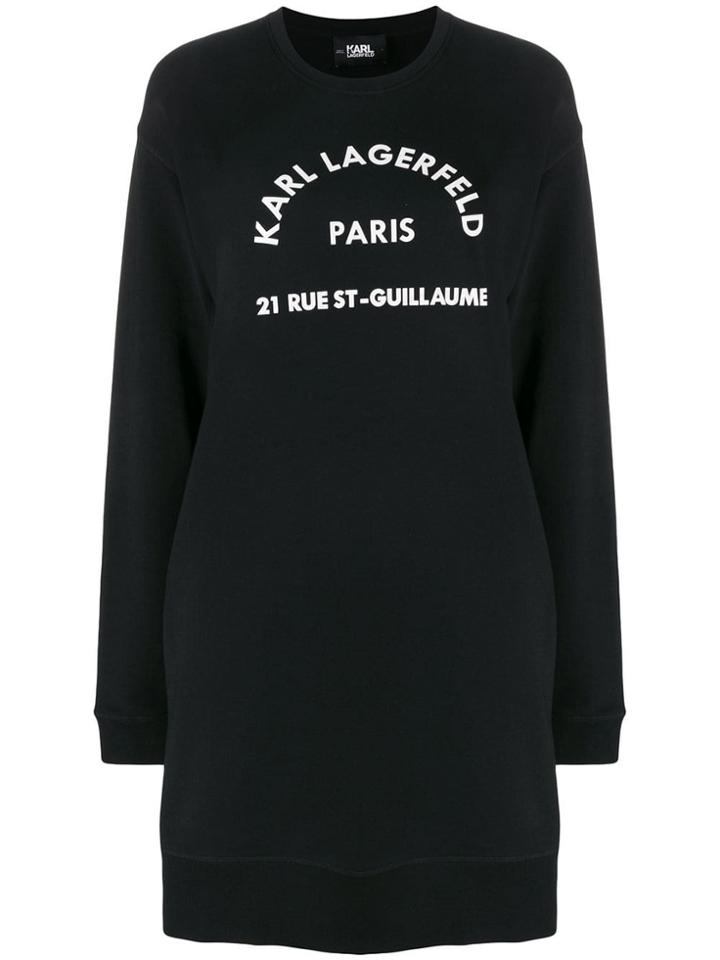 Karl Lagerfeld Rue St Guillaume Sweatdress - Black