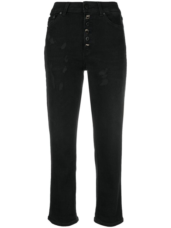Dondup Button Detail Jeans - Black