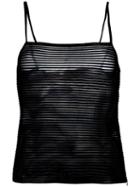 Armani Collezioni Scoop Neck Top, Women's, Size: 42, Black, Polyamide/spandex/elastane