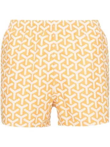 Timo Trunks Geometric Print Swim Shorts - Yellow