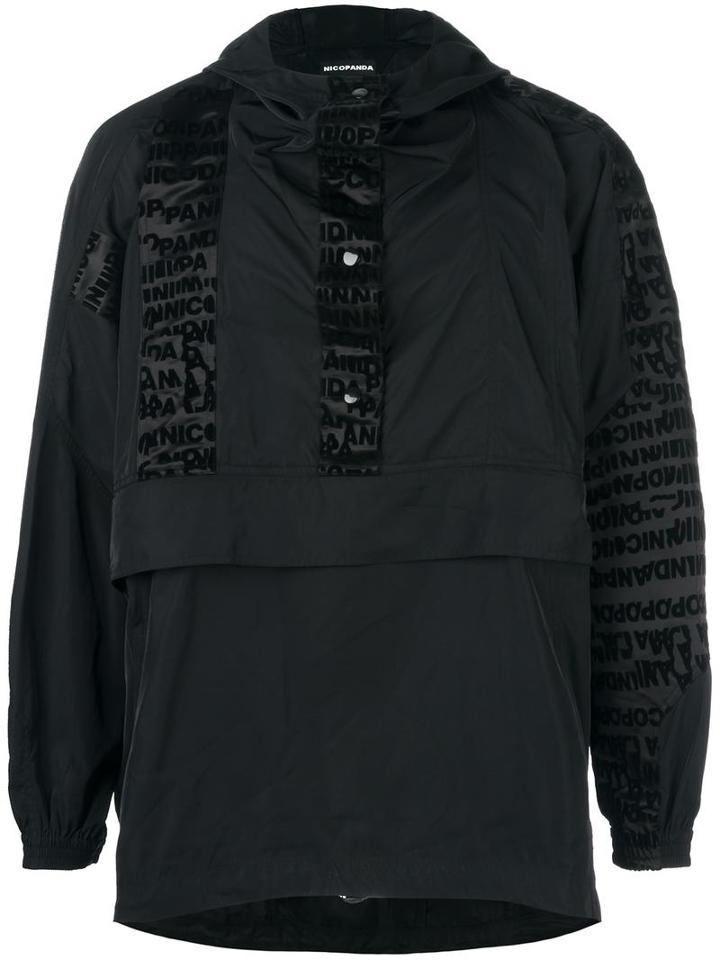 Nicopanda Logo Detail Hoodie, Men's, Size: Xs, Black, Polyester