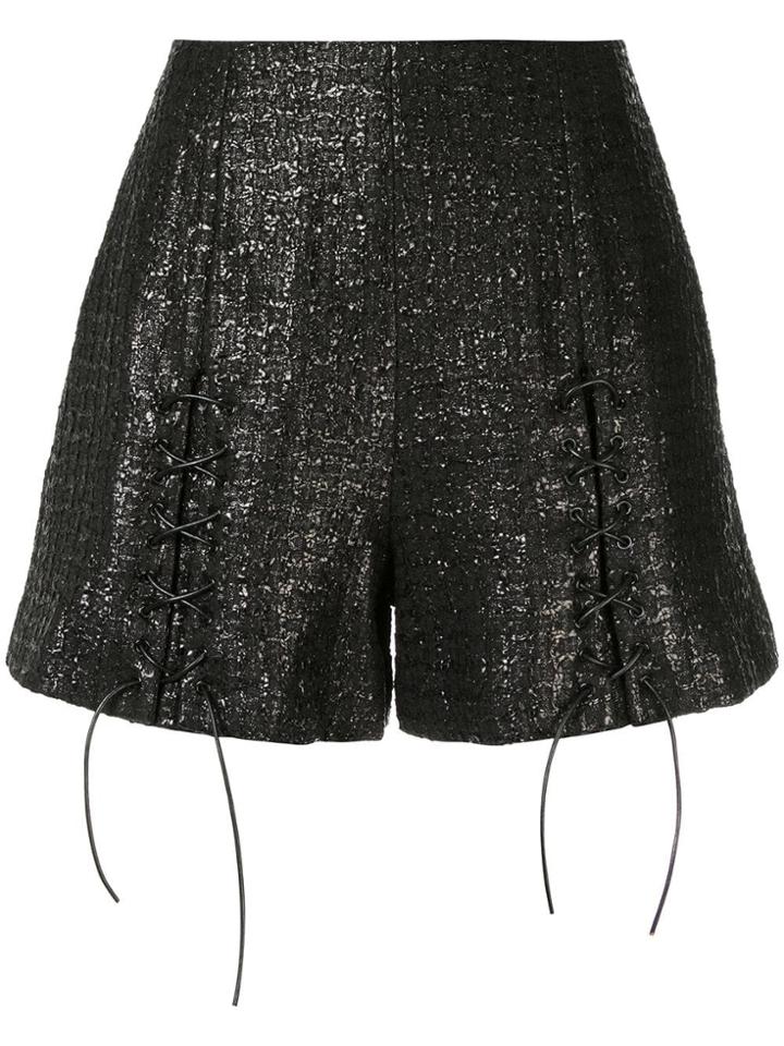 Olivier Theyskens Metallic Shorts - Black