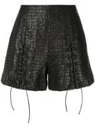 Olivier Theyskens Metallic Shorts - Black