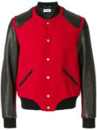 Saint Laurent Heaven Varsity Jacket - Red