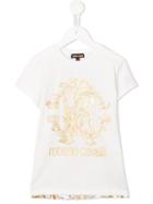 Roberto Cavalli Kids Logo Printed T-shirt, Girl's, Size: 12 Yrs, Nude/neutrals