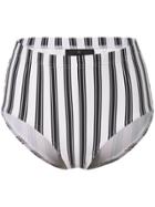Cynthia Rowley Loren Striped Bikini Bottoms - White