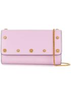 Versace Studded Medusa Clutch - Pink