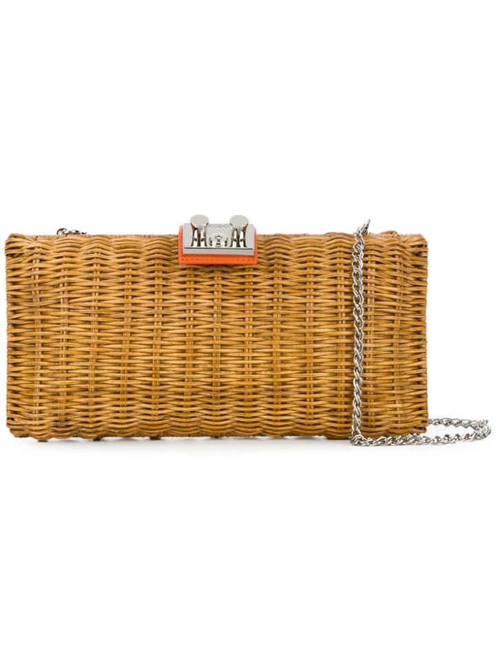 Rodo Woven Clutch - Nude & Neutrals