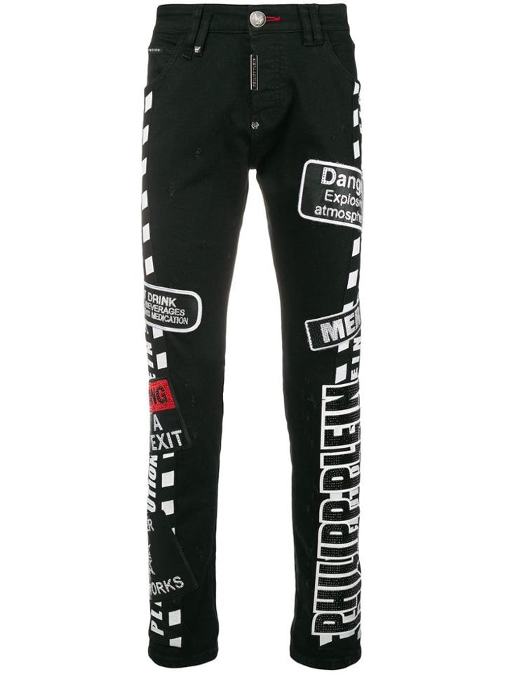 Philipp Plein Warning Jeans - Black