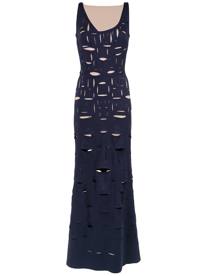 Gloria Coelho Cut Out Details Gown - Blue