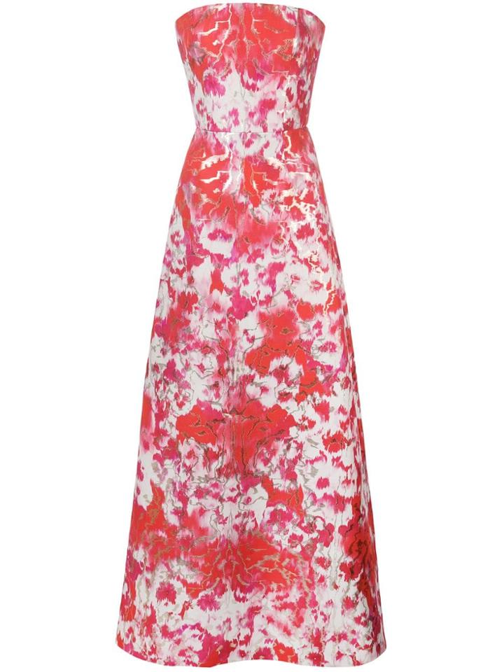 Carolina Herrera Hibiscus Print Dress - White