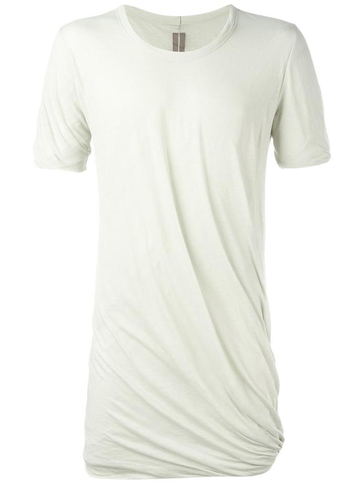 Rick Owens Draped T-shirt, Men's, Size: Small, Grey, Cotton