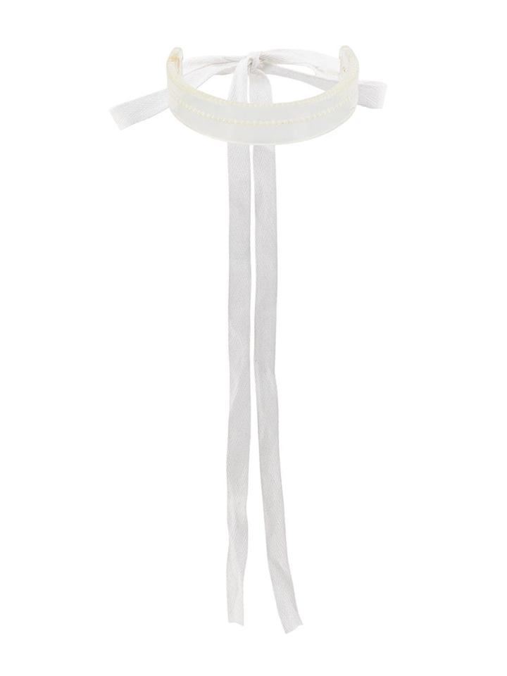 Mm6 Maison Margiela Pearl Choker Necklace - White