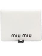 Miu Miu Logo Bifold Wallet - White