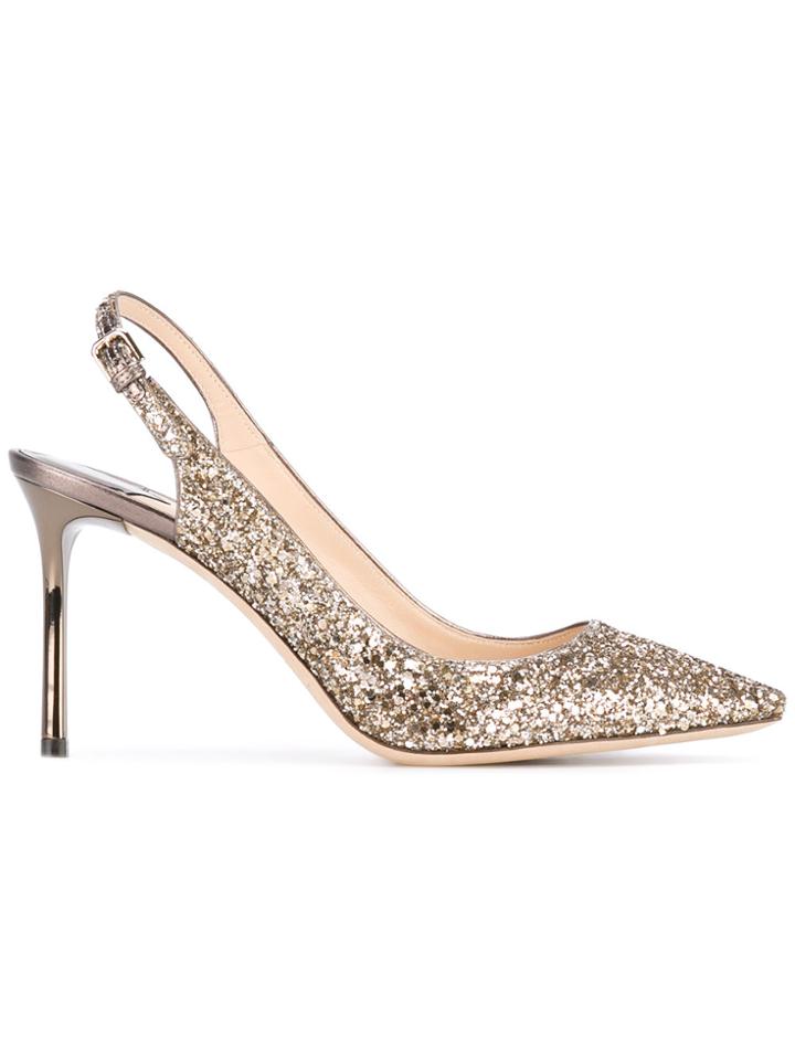 Jimmy Choo Glittered Erin Pumps - Metallic
