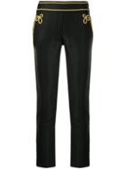 Moschino Embroidered Rope Detail Trousers - Black