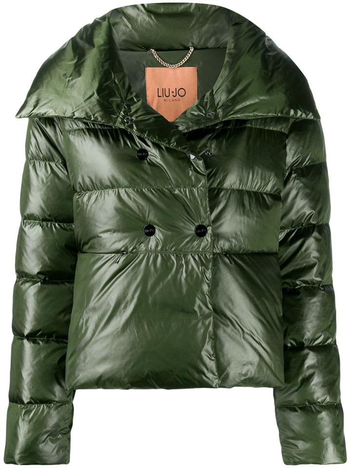 Liu Jo Double-breasted Puffer Jacket - Green