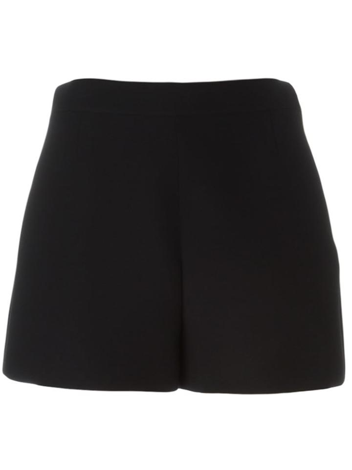 Valentino Crepe Couture Shorts, Women's, Size: 40, Black, Silk/virgin Wool