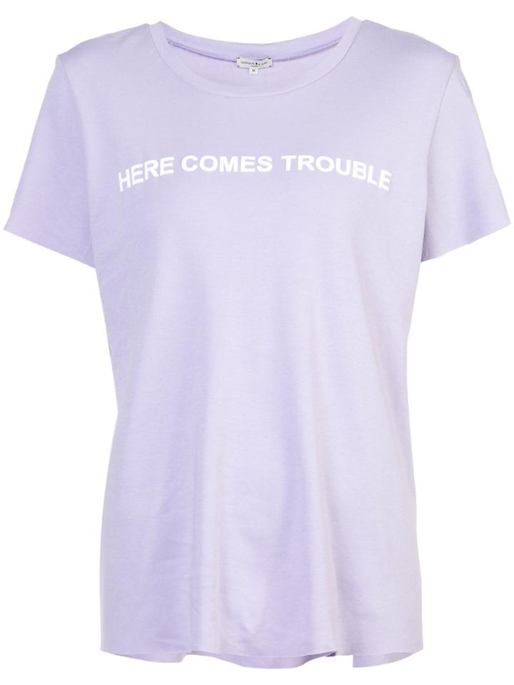 Natasha Zinko Here Comes Trouble T-shirt - Pink & Purple