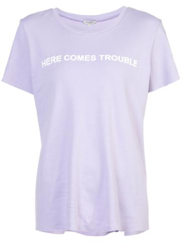 Natasha Zinko Here Comes Trouble T-shirt - Pink & Purple