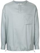 System Button-neck Shirt - Grey