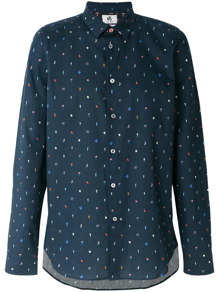 Ps By Paul Smith Sea Printed Shirt - Blue