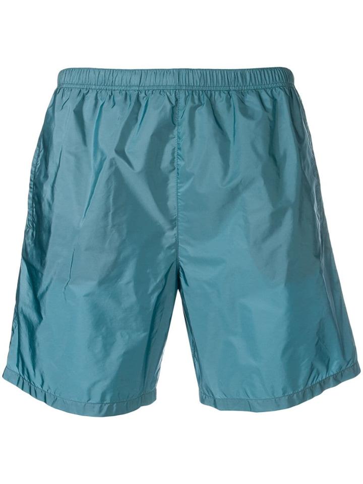 Prada Elasticated-waist Swim Shorts - Blue