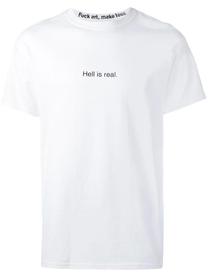 F.a.m.t. 'hell Is Real' T-shirt, Adult Unisex, Size: Xs, White, Cotton