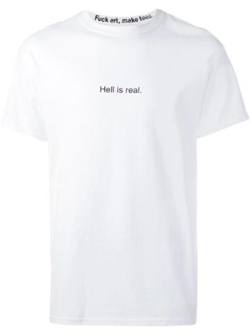 F.a.m.t. 'hell Is Real' T-shirt, Adult Unisex, Size: Xs, White, Cotton