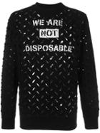 Vivienne Westwood Anglomania Perforated Sweatshirt, Men's, Size: Small, Black, Cotton